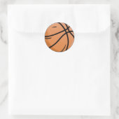 Basketball Runder Aufkleber (Tasche)