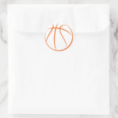 Basketball Runder Aufkleber (Tasche)