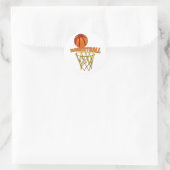 Basketball Runder Aufkleber (Tasche)