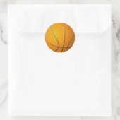 Basketball Runder Aufkleber (Tasche)