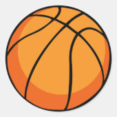 Basketball Runder Aufkleber (Vorderseite)