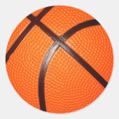 Basketball Runder Aufkleber (Vorderseite)