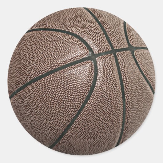 Basketball Runder Aufkleber (Vorderseite)
