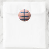 Basketball Runder Aufkleber (Tasche)
