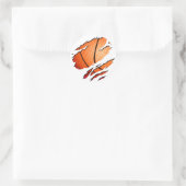 Basketball Runder Aufkleber (Tasche)