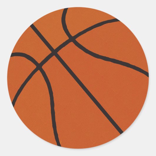 Basketball Runder Aufkleber (Vorderseite)