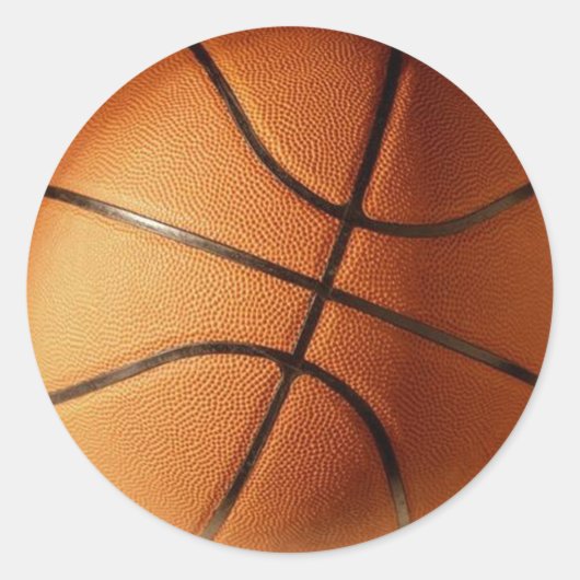 Basketball Runder Aufkleber (Vorderseite)