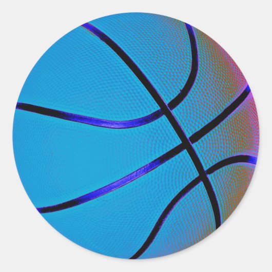 Basketball Runder Aufkleber (Vorderseite)