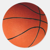 Basketball Runder Aufkleber (Vorderseite)