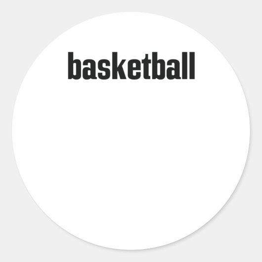 Basketball Runder Aufkleber (Vorderseite)