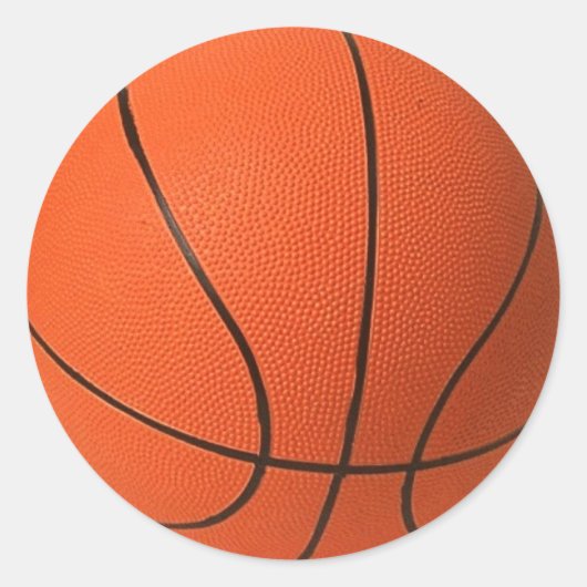 Basketball Runder Aufkleber (Vorderseite)