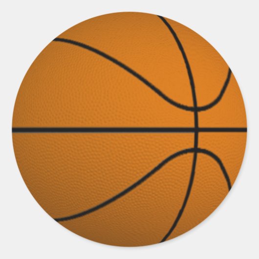 Basketball Runder Aufkleber (Vorderseite)
