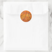 Basketball Runder Aufkleber (Tasche)