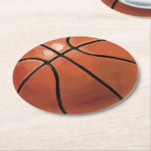 Basketball Runder Pappuntersetzer (Angewinkelt)