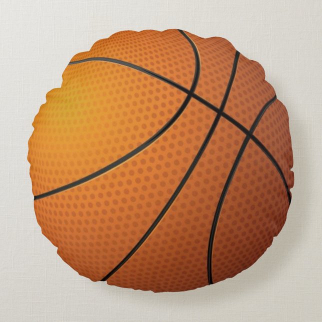 Basketball Rundes Kissen (Vorderseite)