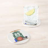 Basketball-Sandstein trinkt Untersetzer (Grün) (Seite)