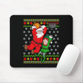 Basketball Santa Claus Slam Dunk Elf Ugly Christma Mousepad (Mit Mouse)