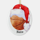 Basketball Santa Claus spielt mit Weihnachten Keramik Ornament (Rechts)