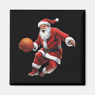Basketball Santa Slam Dunk Ugly Weihnachten Magnet