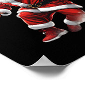 Basketball Santa Slam Dunk Ugly Weihnachten Poster (Ecke)