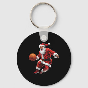 Basketball Santa Slam Dunk Ugly Weihnachten Schlüsselanhänger