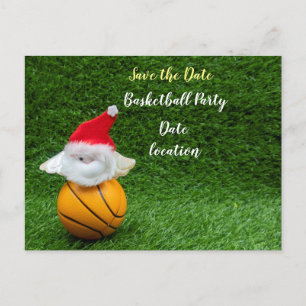 Basketball Save the Date Basketball Weihnachts Einladungspostkarte