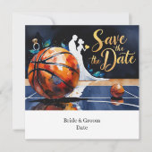 Basketball Save the Date Hochzeit Einladung (Vorderseite)