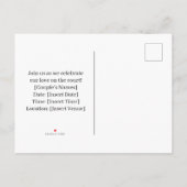 Basketball Save the Date Hochzeit Einladungspostkarte (Rückseite)