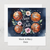 Basketball Save the Date mit Basketball (Vorne/Hinten)