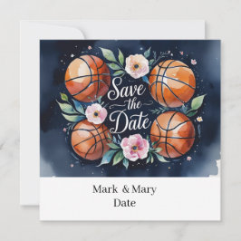 Basketball Save the Date mit Basketball