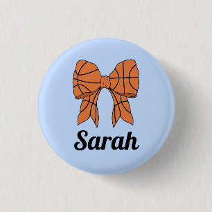 Basketball-Schleifen-Bogen individuell anfertigbar Button