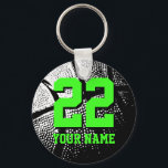 Basketball Schlüsselanhänger Geschenkidee für Jung<br><div class="desc">Personalisierter neongrüner Basketball-Schlüsselanhänger mit Neon-Zahl auf Jersey. Sportliche Geschenk unter 5$ für Männer / Typ, Frauen / Damen und Kinder. Personalisierbar mit lustigem Zitat, Slogan, Monogramm, Name oder High School Teamname. Coole Geschenkidee für Basketballspieler, Teamkollegen und Fans. Niedliche Geburtstag Gastgeschenk für Senioren, Jugendliche oder Jugendtrainer mit kleinen Liga Jungs und...</div>