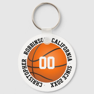 Basketball-Schlüsselanhänger mit Spielername Schlüsselanhänger