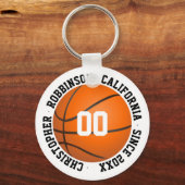 Basketball-Schlüsselanhänger mit Spielername Schlüsselanhänger (Vorderseite)