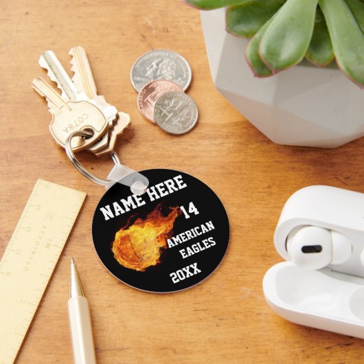 Basketball-Schlüsselanhänger mit Spielername Schlüsselanhänger (Schreibtisch)