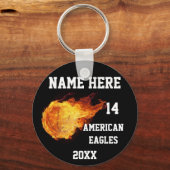 Basketball-Schlüsselanhänger mit Spielername Schlüsselanhänger (Vorderseite)