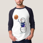 Basketball-Schneemann-Weihnachten T-Shirt (Vorderseite)