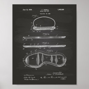 Basketball Schuh 1934 Patent Kunst Tafelbild Poster