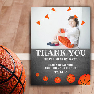 Basketball-Schultafel-Geburtstagsfoto Danke Pos Postkarte