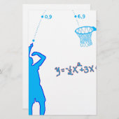 Basketball-Schuss und quadratische Gleichung Briefpapier (Vorne/Hinten)
