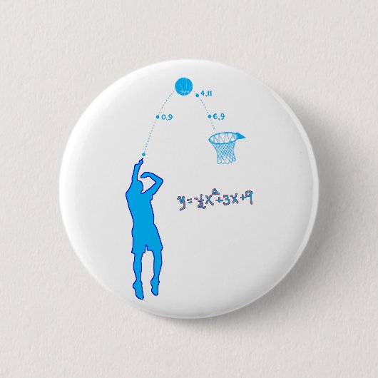 Basketball-Schuss und quadratische Gleichung Button (Vorderseite)