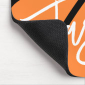 Basketball, schwarz-orange individuelle Name Mousepad (Ecke)