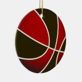 Basketball - Schwarz/Rot Keramikornament (Rechts)