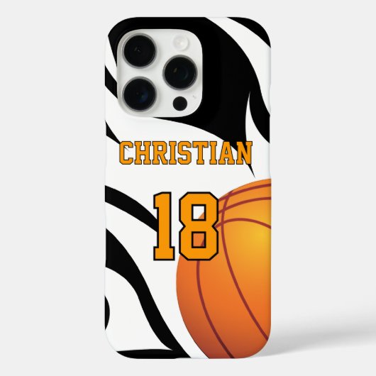Basketball schwarz und weiß Case-Mate iPhone hülle (Rückseite)