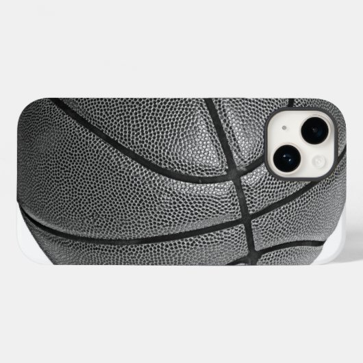 Basketball Schwarz/Weiß Case-Mate iPhone Hülle (Rückseite (Horizontal))