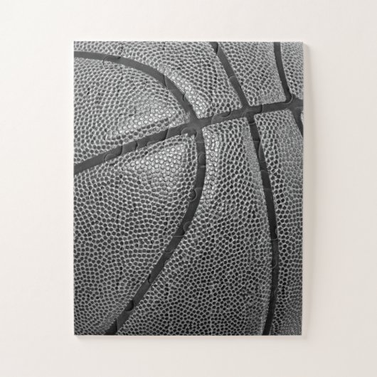 Basketball Schwarz/Weiß Puzzle (Vertikal)