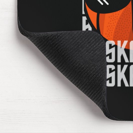 Basketball Schwarze Brille Mousepad (Ecke)