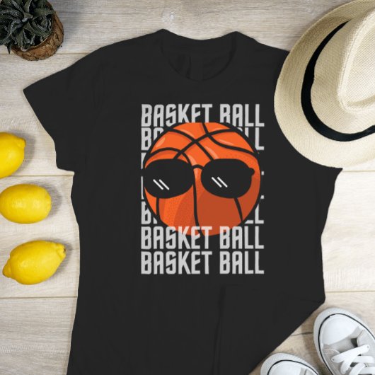 Basketball Schwarze Brille T-Shirt