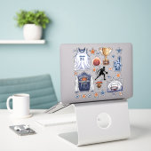 Basketball Scrapbook Stickers Aufkleber (Laptop auf Schreibtisch)