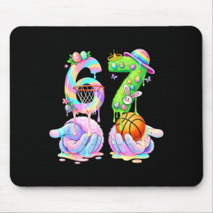 Basketball sechs sieben 67 Osterhase lustig 67 Mem Mousepad